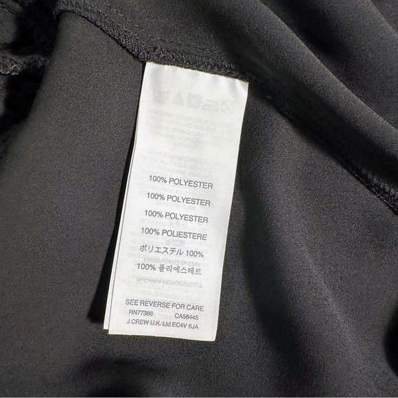 NWOT J. Crew Black & White Split Neck Tassel Trim Popover Tunic Size 6 - Picture 8 of 15